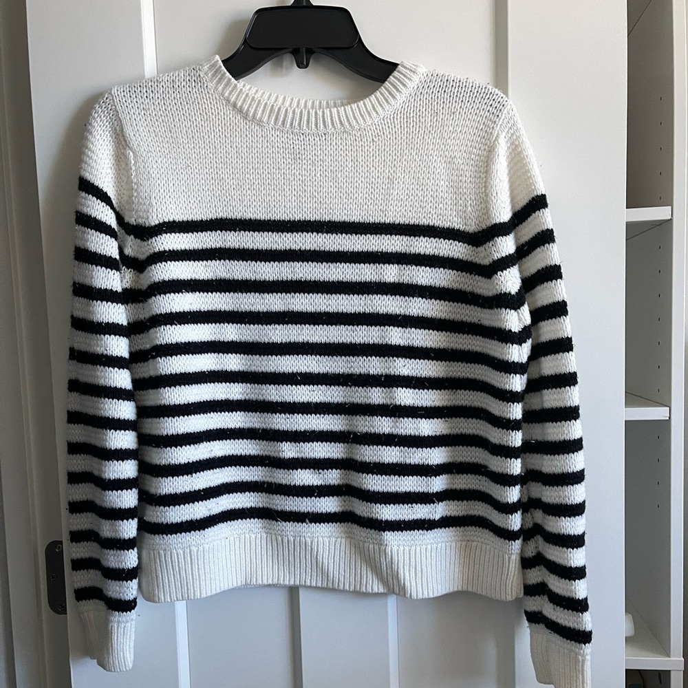Forever 21 black and white striped sweater